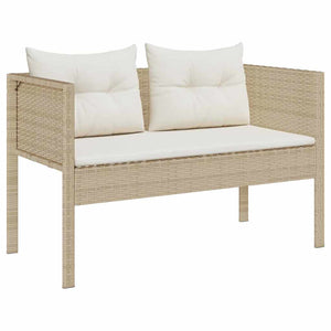 Gartensofa Set Beige Creme Polyrattan 6-teilig