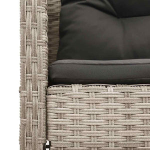 Gartensofa Set 6-teilig Poly Rattan Grau