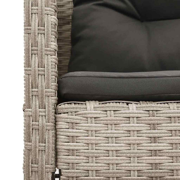 Gartensofa Set 6-teilig Poly Rattan Grau