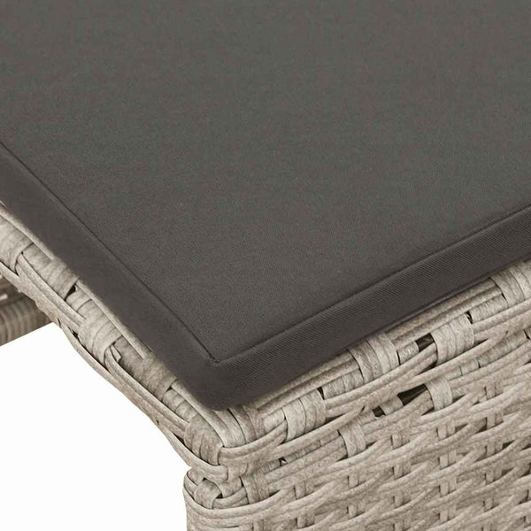 Gartensofa Set 6-teilig Poly Rattan Grau