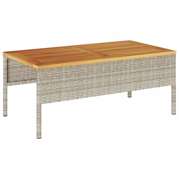 Gartensofa Set 6-teilig Poly Rattan Grau