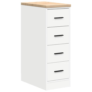 vidaXL Armoire de rangement de garage Blanc 30x51x85 cm Bois de pin massif