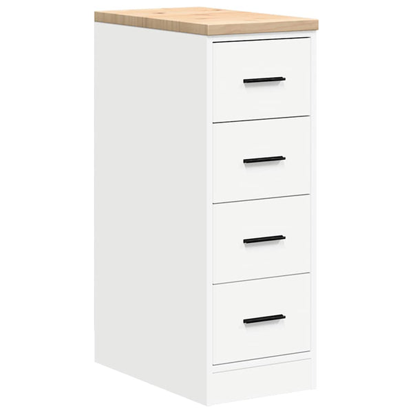 vidaXL Armoire de rangement de garage Blanc 30x51x85 cm Bois de pin massif