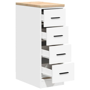 vidaXL Armoire de rangement de garage Blanc 30x51x85 cm Bois de pin massif