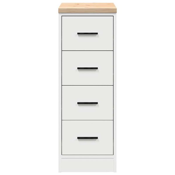 vidaXL Armoire de rangement de garage Blanc 30x51x85 cm Bois de pin massif
