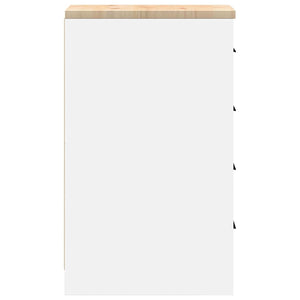 vidaXL Armoire de rangement de garage Blanc 30x51x85 cm Bois de pin massif