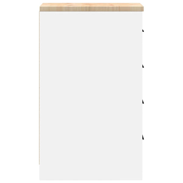 vidaXL Armoire de rangement de garage Blanc 30x51x85 cm Bois de pin massif