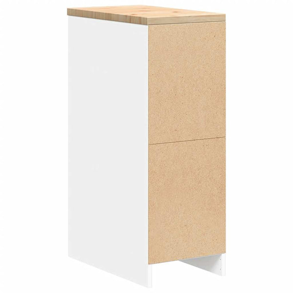 vidaXL Armoire de rangement de garage Blanc 30x51x85 cm Bois de pin massif