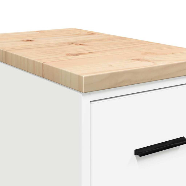 vidaXL Armoire de rangement de garage Blanc 30x51x85 cm Bois de pin massif