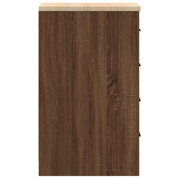 Garagen Aufbewahrungsschrank Kiefer Massivholz 30x85cm