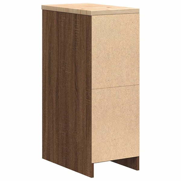 Garagen Aufbewahrungsschrank Kiefer Massivholz 30x85cm
