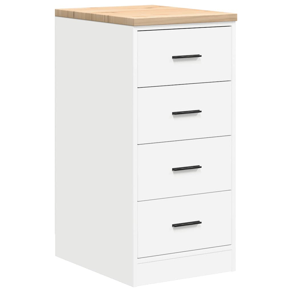 Werkzeugschrank Garage Weiß Kiefer Massivholz
