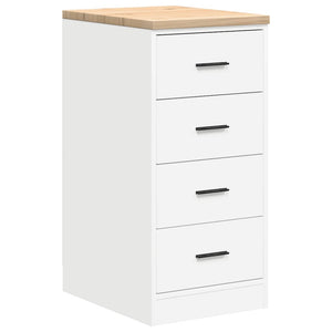 Werkzeugschrank Garage Weiß Kiefer Massivholz