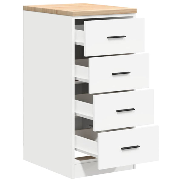 Werkzeugschrank Garage Weiß Kiefer Massivholz
