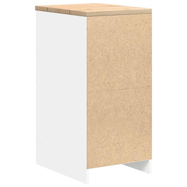 Werkzeugschrank Garage Weiß Kiefer Massivholz