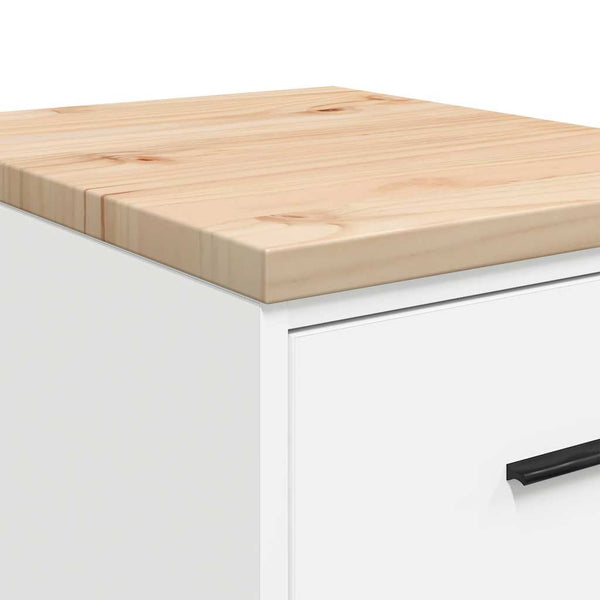 Werkzeugschrank Garage Weiß Kiefer Massivholz