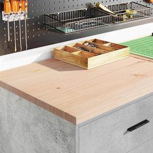 vidaXL Armoire de rangement pour garage gris béton bois de pin massif