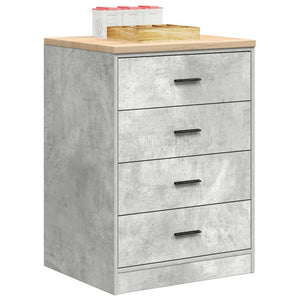 vidaXL Armoire de rangement pour garage gris béton bois de pin massif