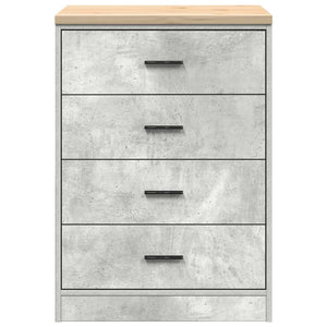 vidaXL Armoire de rangement pour garage gris béton bois de pin massif