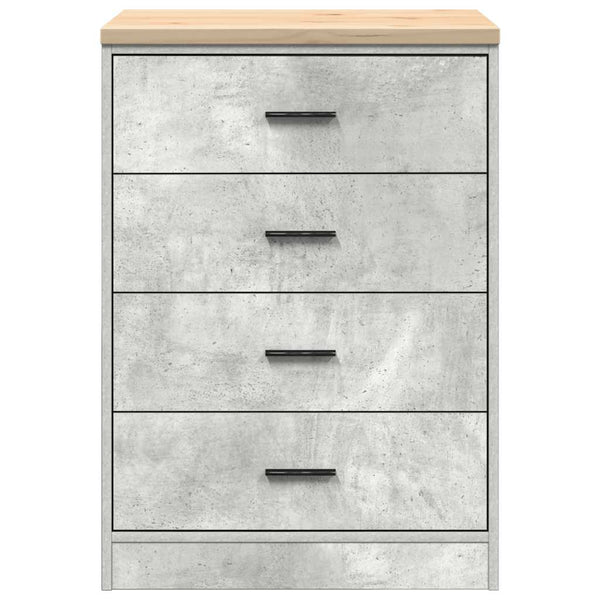 vidaXL Armoire de rangement pour garage gris béton bois de pin massif