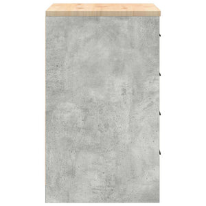 vidaXL Armoire de rangement pour garage gris béton bois de pin massif