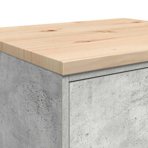 vidaXL Armoire de rangement pour garage gris béton bois de pin massif