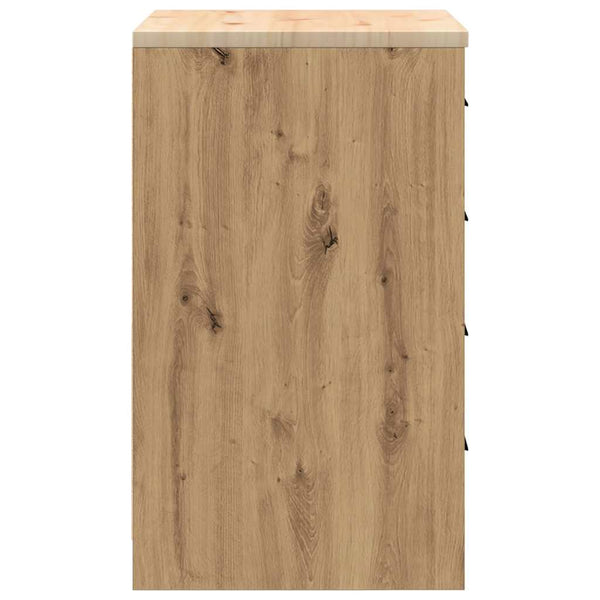 Werkzeugschrank Garage Artisan Eiche Kiefer Massivholz