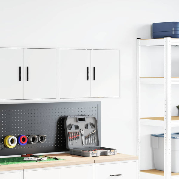 Garagen Wandschrank Weiß Holzwerkstoff
