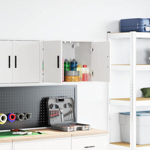 Garagen Wandschrank Weiß Holzwerkstoff