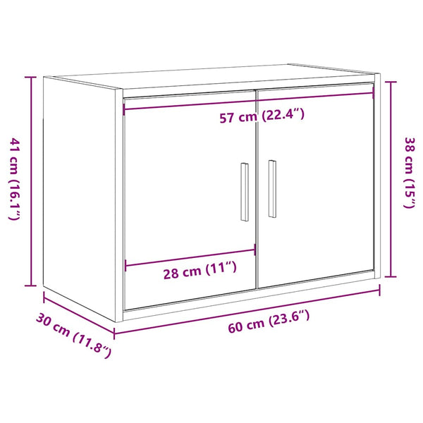 Garagen Wandschrank Schwarz