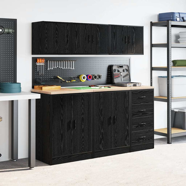 Garagen Wandschrank Schwarz