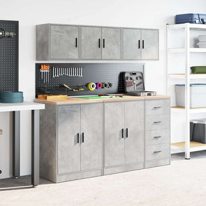 Garagen-Wandschrank Betongrau