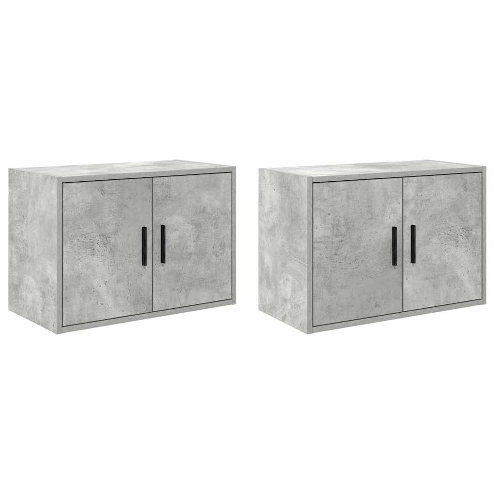 Garagen Wandschränke, 2er Set, Betongrau