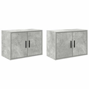 Garagen Wandschränke, 2er Set, Betongrau