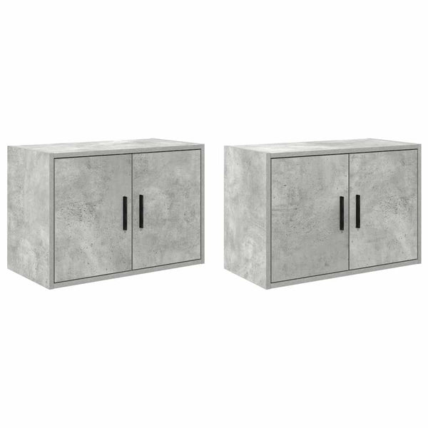 Garagen Wandschränke, 2er Set, Betongrau