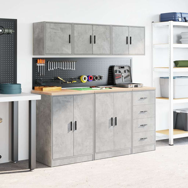 Garagen Wandschränke, 2er Set, Betongrau