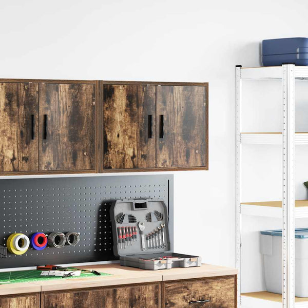 Garagen Wandschrank Räuchereiche