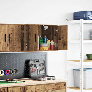 Wandschrank für Garage in Altholz-Optik