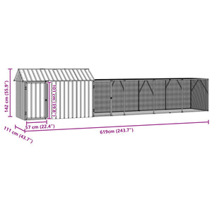 Vogelkäfig Anthrazit Verzinkter Stahl 619 cm