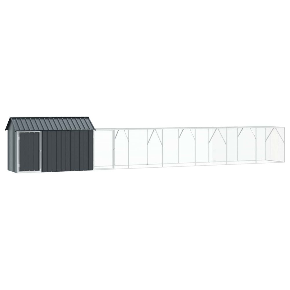 Vogelkäfig Anthrazit Verzinkter Stahl 142cm