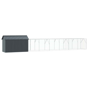 Vogelkäfig Anthrazit Verzinkter Stahl 142cm