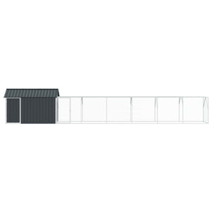 Vogelkäfig Anthrazit Verzinkter Stahl 142cm
