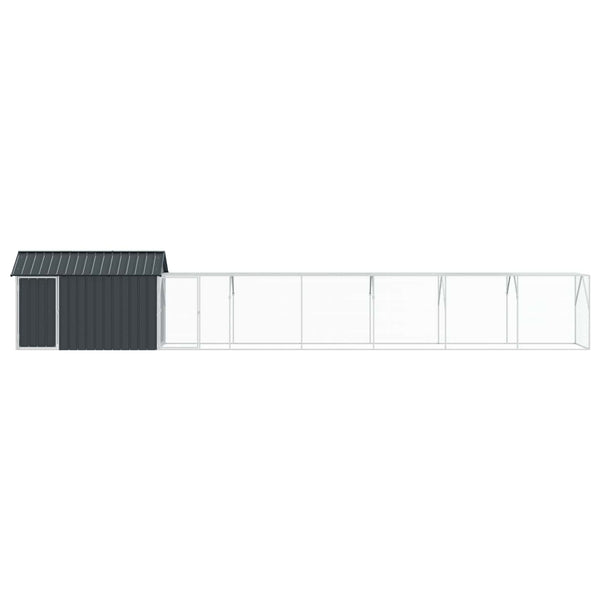 Vogelkäfig Anthrazit Verzinkter Stahl 142cm