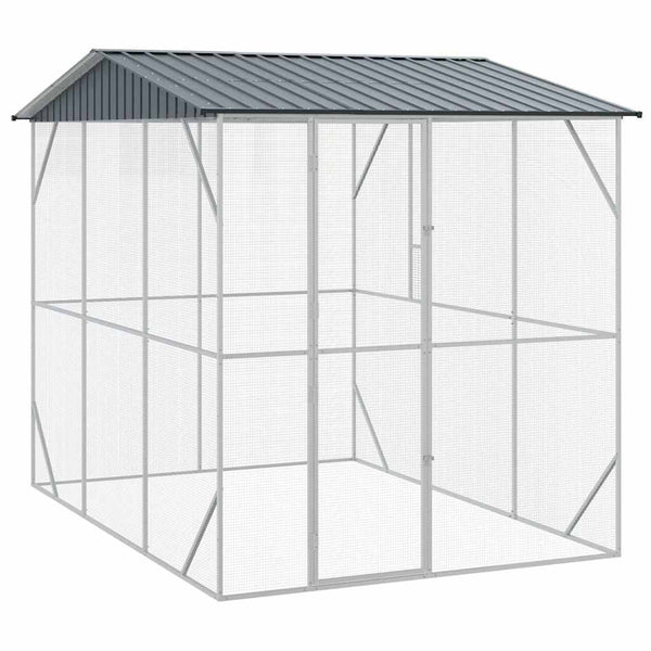 Anthrazit Vogelkäfig aus Stahl 227x310x247cm