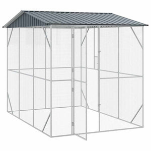Anthrazit Vogelkäfig aus Stahl 227x310x247cm