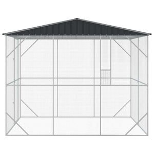 Anthrazit Vogelkäfig aus Stahl 227x310x247cm