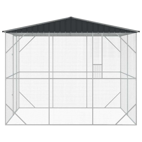 Anthrazit Vogelkäfig aus Stahl 227x310x247cm