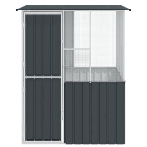Vogelkäfig Anthrazit Verzinkter Stahl 200cm Hoch