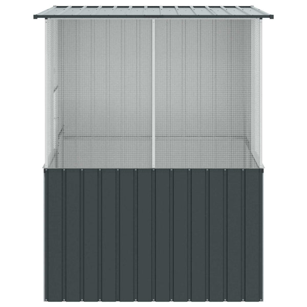 Vogelkäfig Anthrazit Verzinkter Stahl 200cm Hoch
