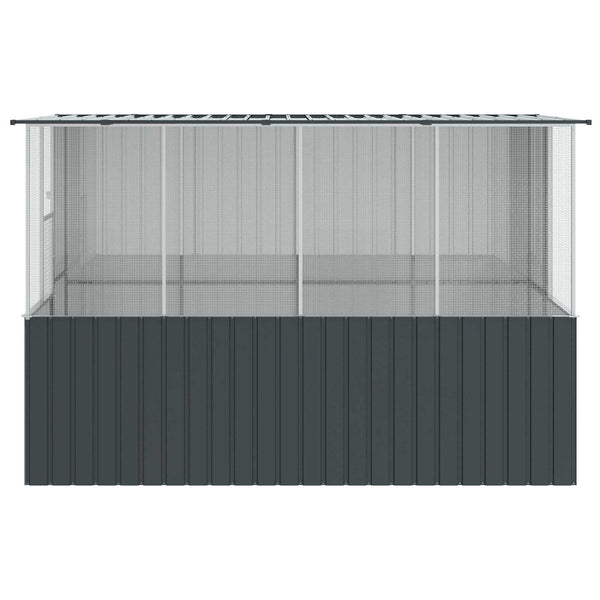 Vogelkäfig Anthrazit Verzinkter Stahl 165x318x200cm